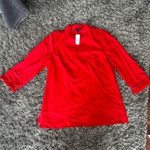 Brooks Brothers Red women’s blouse cute cuff detail